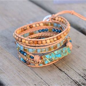 Golden Ocean Turquoise Wrap Bracelet